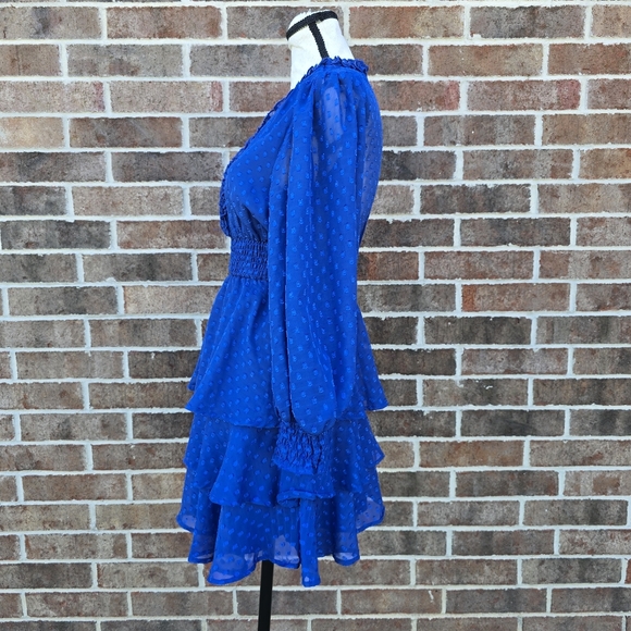 B Darlin Royal Blue Long Sleeve Dress - Picture 5 of 12